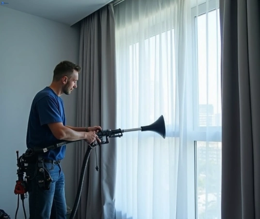Professional curtain steam cleaning process equipment Matty Curtain Cleaning bonbeach-vic