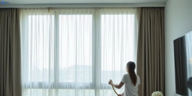 Delicate sheer drape cleaning bonbeach-vic Matty Curtain Cleaning