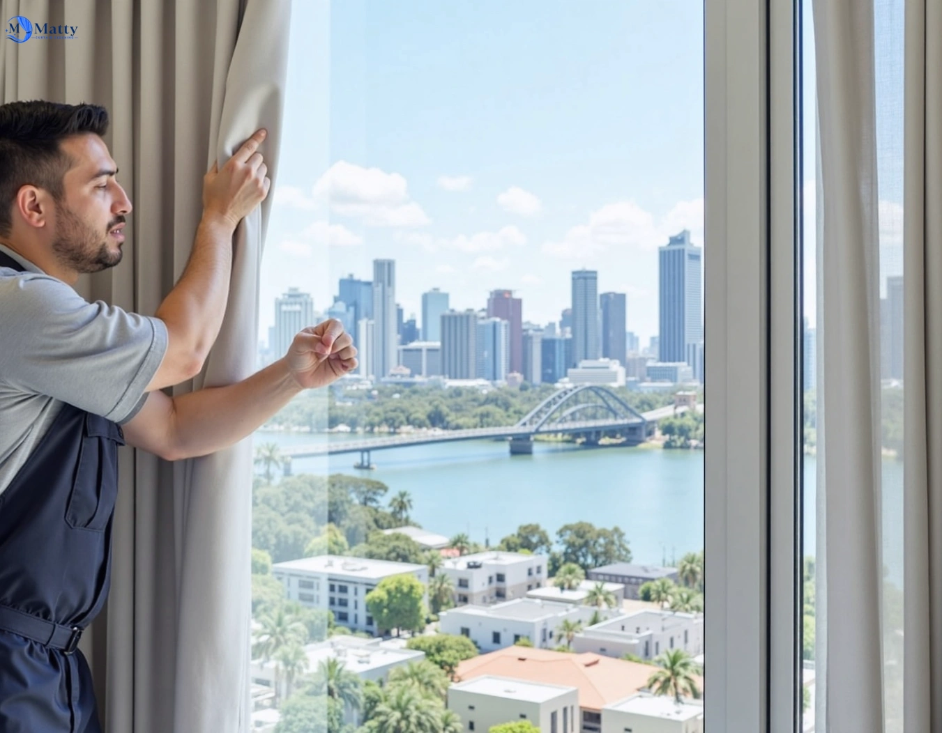 Professional curtain steam cleaning service bonbeach-vic QLD by Matty Curtain Cleaning