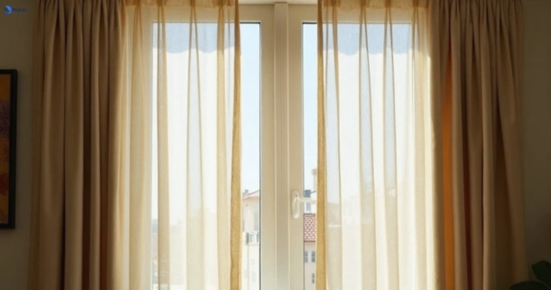 Dusty and dull curtains in bonbeach-vic before steam cleaning